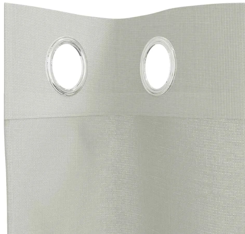 Cortinas de voile com ilhós 2 pcs cinzento-claro 140x260 cm