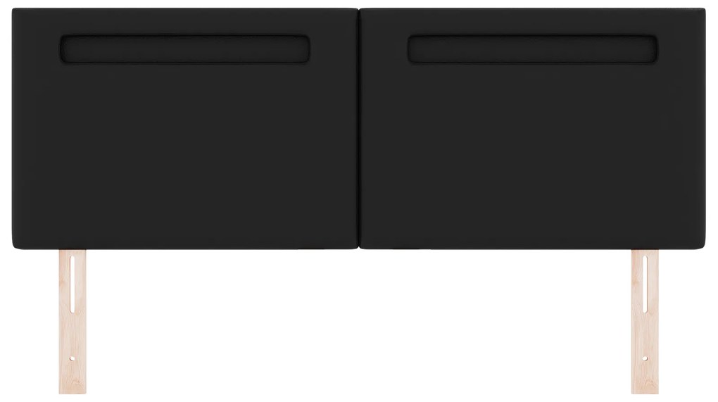 Cabeceira vidaXL Design Simples Preto 140 cm em Couro Sintético
