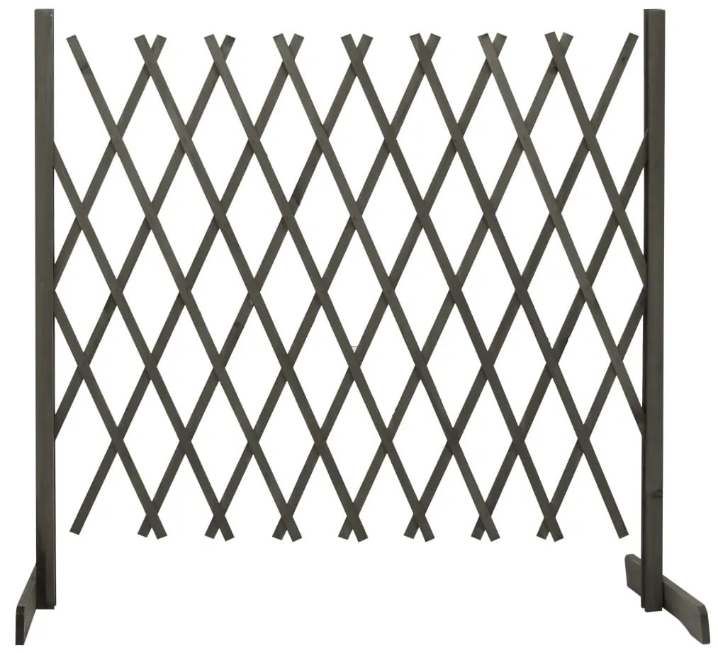 vidaXL Vedação em treliça para jardim 180x100 cm abeto maciço cinzento