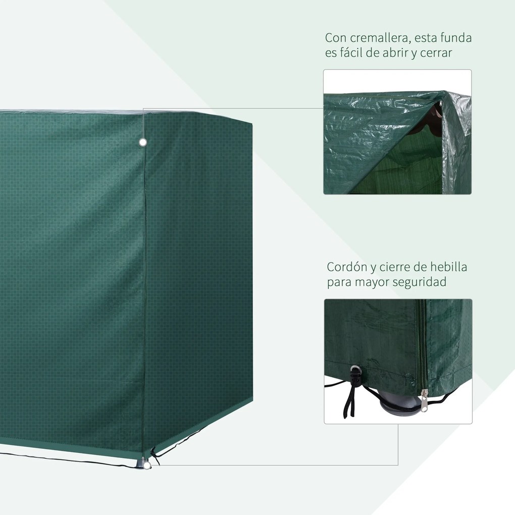 Outsunny Capa Protetora para Baloiço de Jardim de 3 Lugares 215x155x15