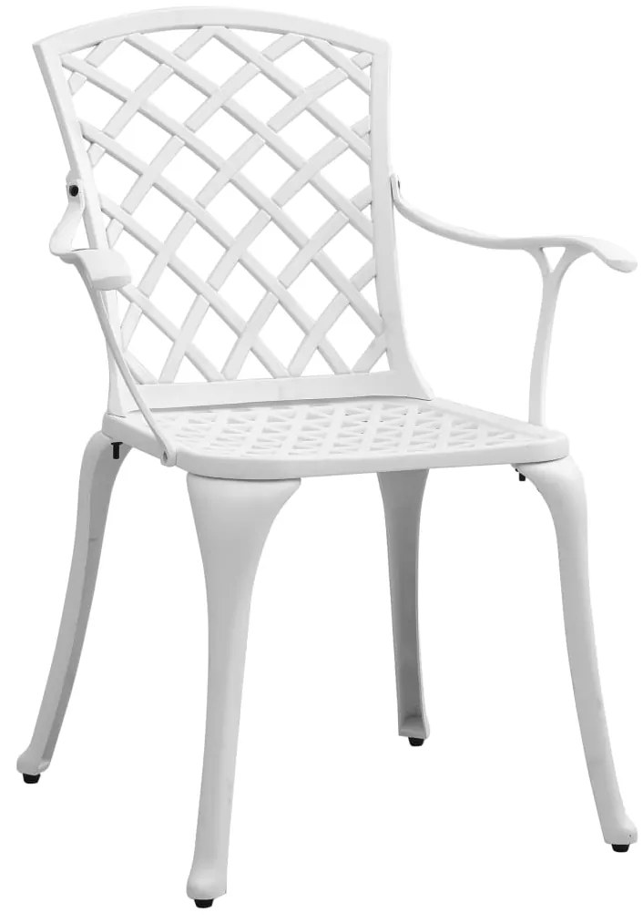3 pcs conjunto de bistrô alumínio fundido branco