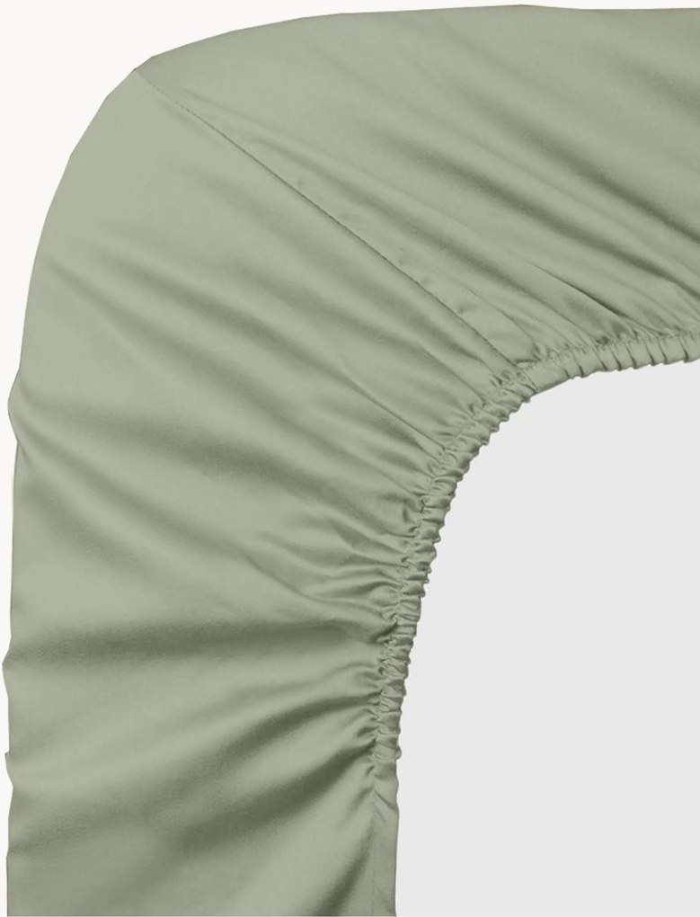 Lençol com elástico em cetim de algodão para boxspring Ava, Alt 40 cm