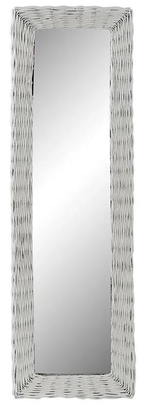 Espelho de Parede Dkd Home Decor Cristal Mdf Branco Vime Cottage (43 X 133 X 4 cm) (43 X 4 X 132,5 cm)