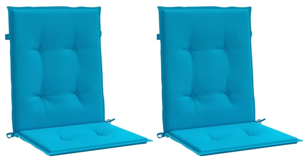 Almofadões lombares p/ cadeiras de jardim 2pcs oxford azul