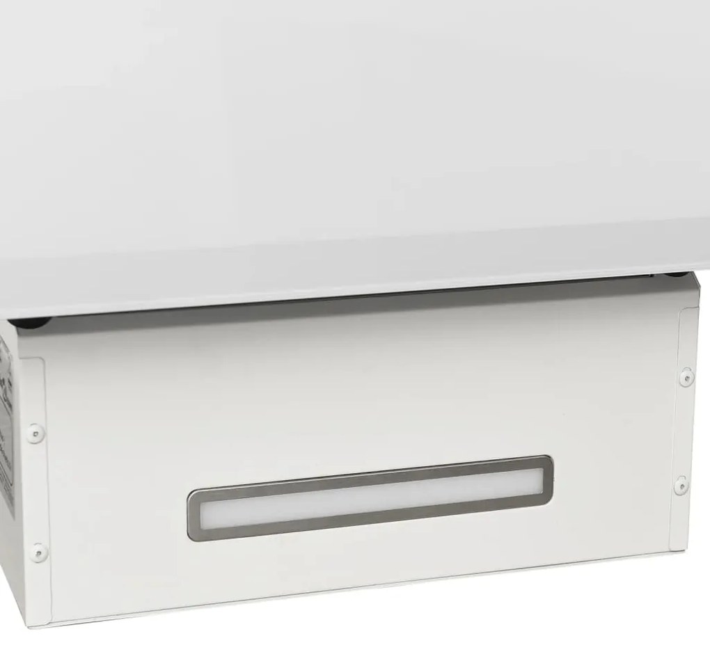 Exaustor de parede 90 cm aço e vidro temperado branco