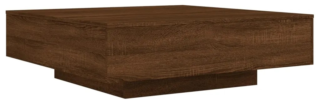 Mesa centro 100x100x31 cm derivados madeira carvalho castanho