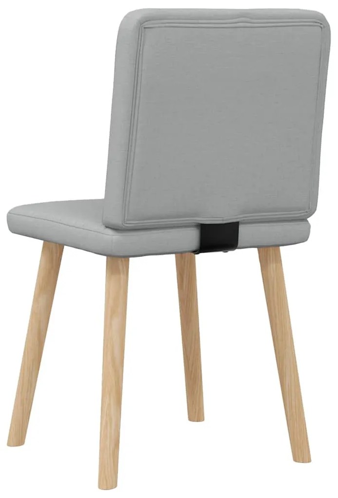 Cadeiras de jantar 2 pcs tecido cinzento-claro