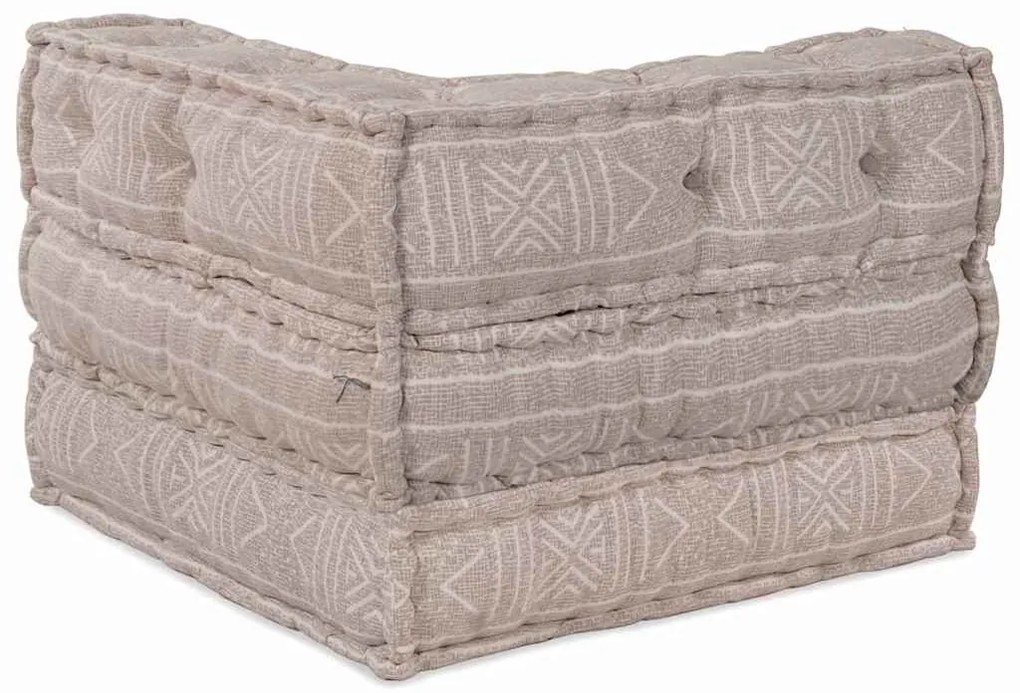 Puff Modular Marrom Claro 70x70x54 em Tecido