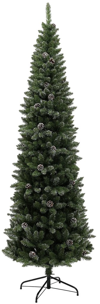 HOMCOM Árvore de Natal 225 cm Árvore de Natal Artificial com 980 Ramos e Suporte de Metal Árvore de Natal para Interior Verde