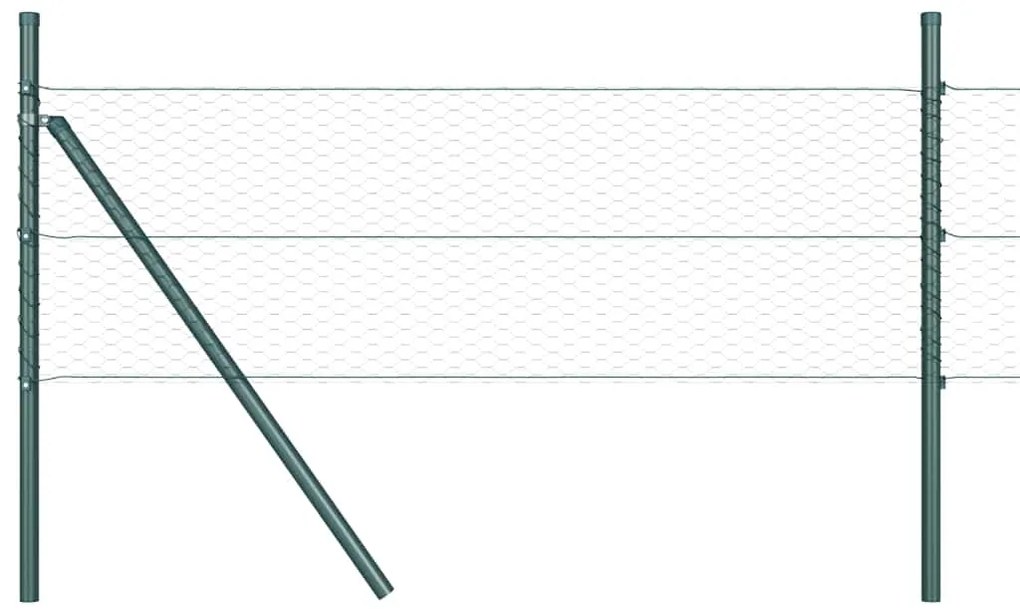 Cerca Hexagonal Verde 0.8x10 m Aço