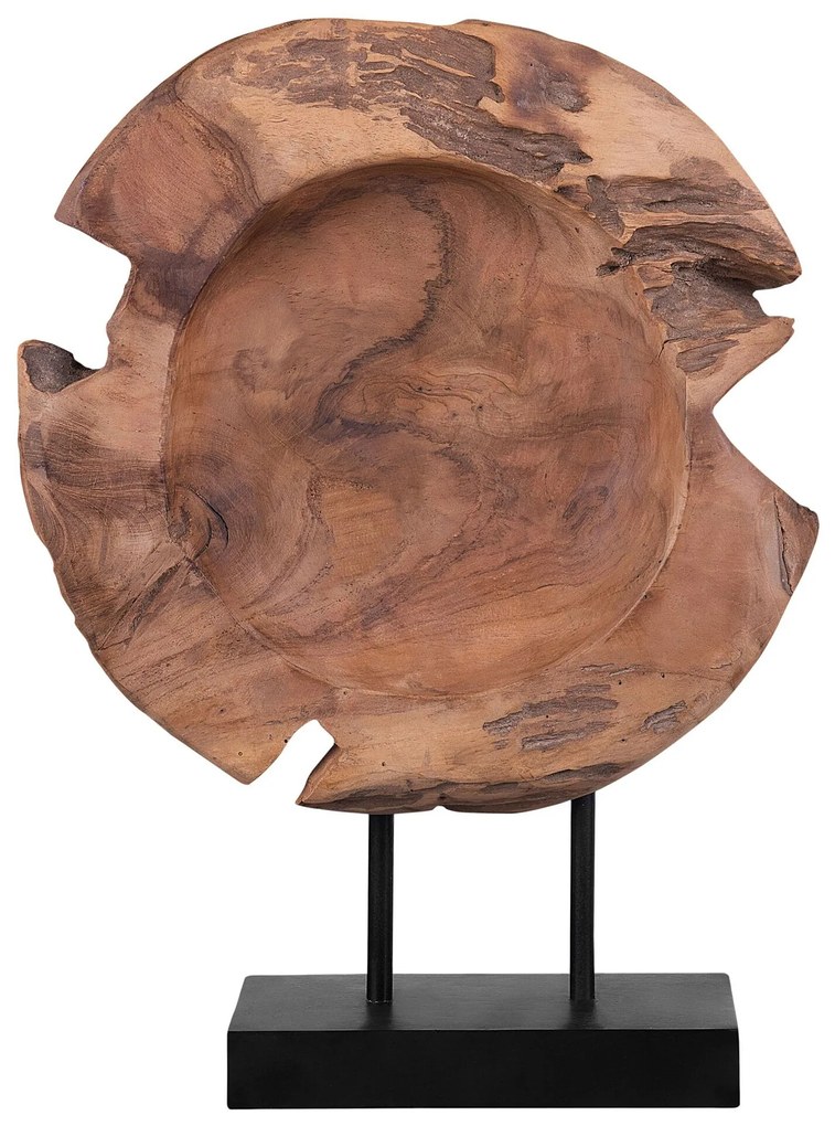 Estatueta decorativa madeira clara PLAICE FISH Beliani