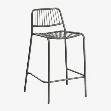 Banco Alto Empilhável Elton Negro-de-fumo & ↑65 Cm - Sklum