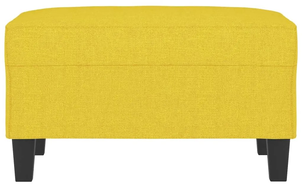 Apoio de pés 70x55x41 cm tecido amarelo-claro