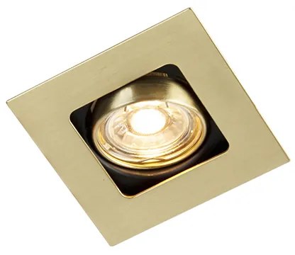 LED Foco embutido inteligente quadrado latão incl. WiFi GU10 - Artemis Design