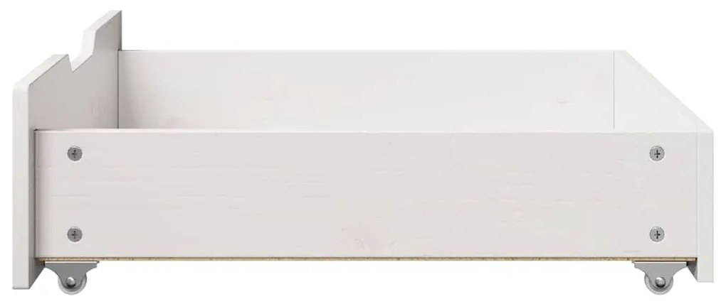 Gavetas para cama 2 pcs 65x55x17 cm pinho maciço branco