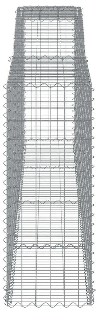 Cestos gabião arqueados 3pcs 400x50x120/140cm ferro galvanizado