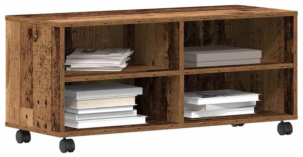 Cômoda para TV vidaXL Madeira Velha 90x35x35 cm Madeira Engenharia