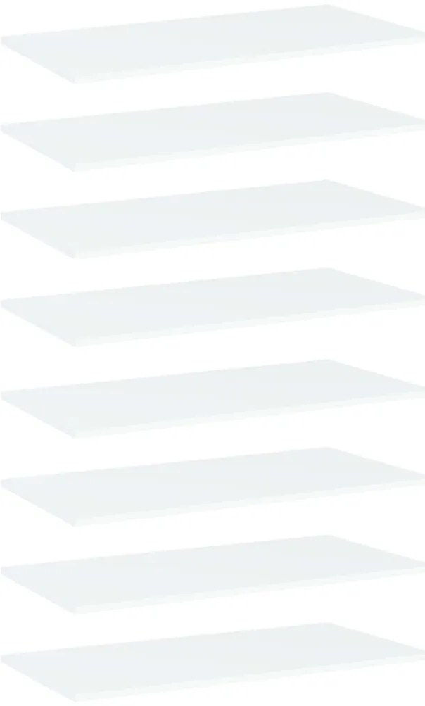 vidaXL Prateleiras para estante 8 pcs 80x40x1,5cm contraplacado branco