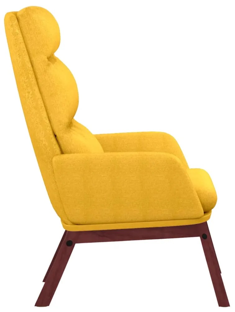 Cadeira de descanso tecido amarelo mostarda