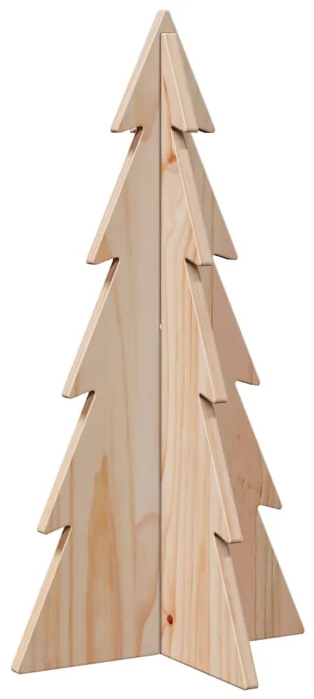 Árvore de Natal decorativa 59,5 cm madeira de pinho maciça