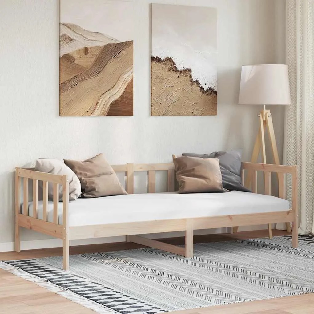 Sofá-cama pinho maciço 90x200 cm
