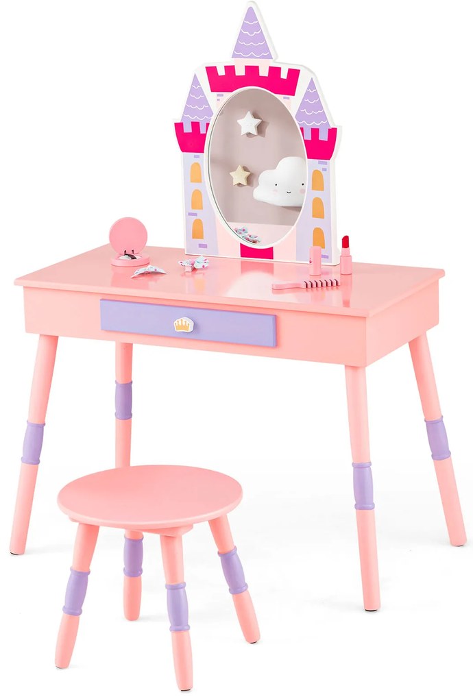Conjunto de 3 peças de mesa infantil e 2 cadeiras para artes, artesanato e lanche - cinza
