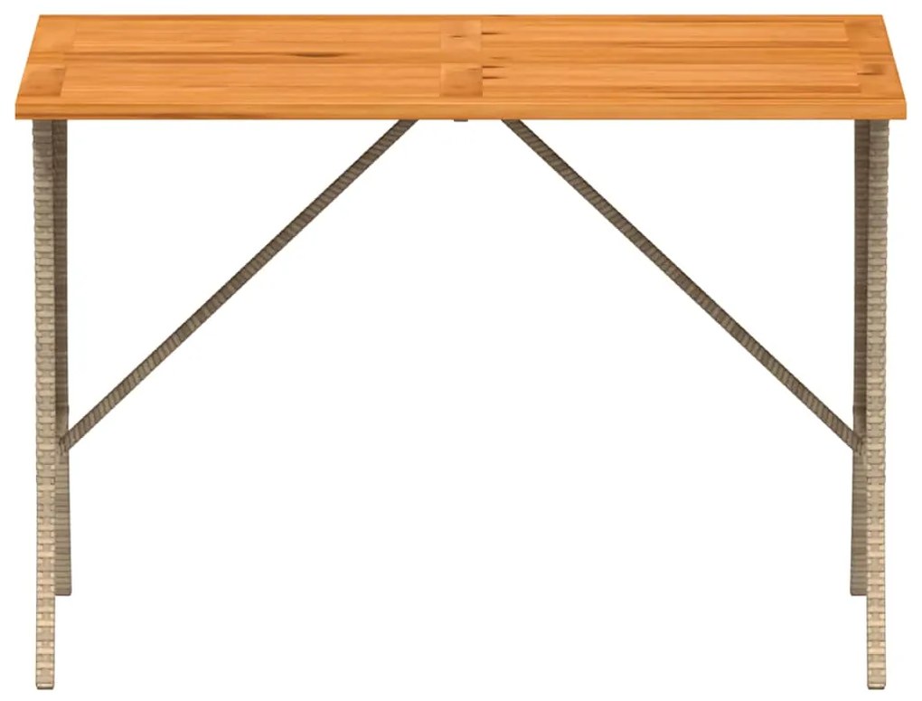 3 pcs conjunto de jantar p/ jardim com almofadões vime PE bege