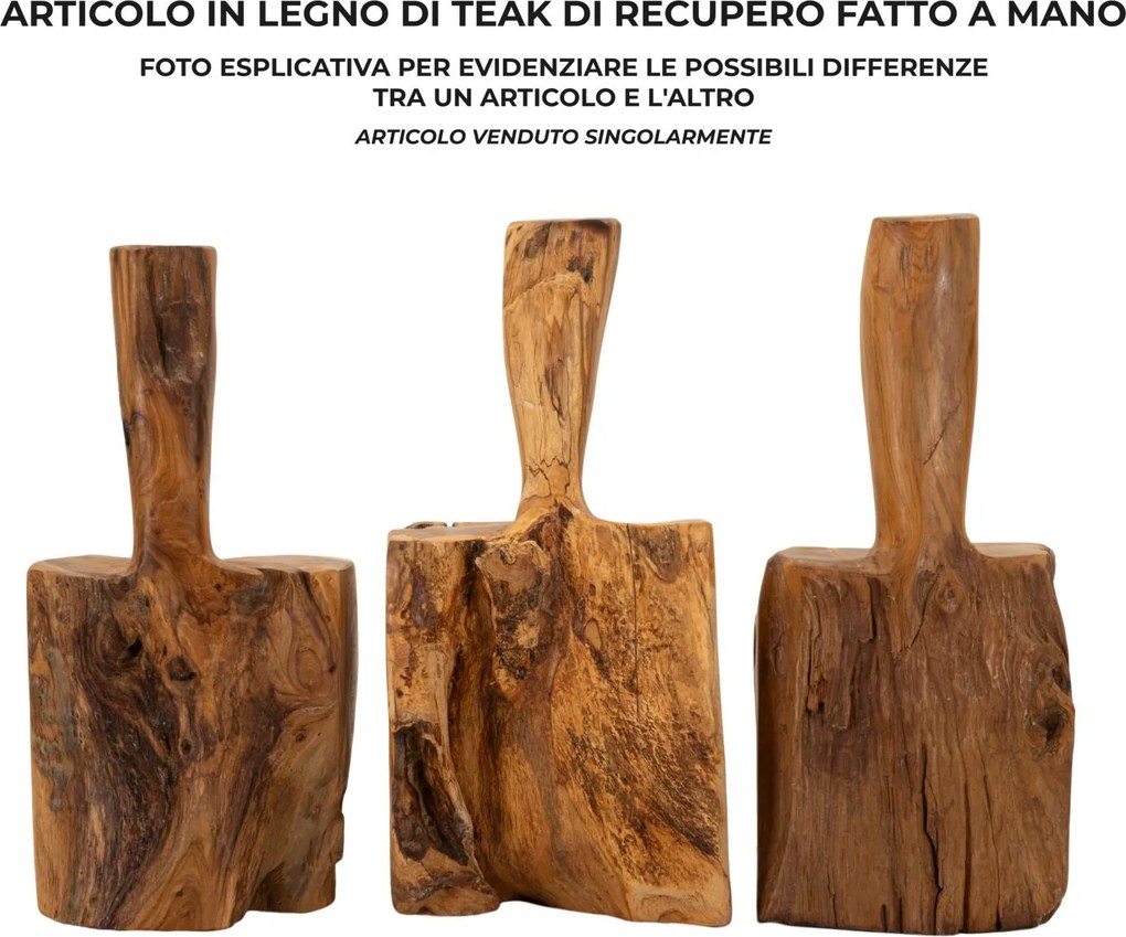 Tope de Porta em Madeira Teca – 17x13x37 cm