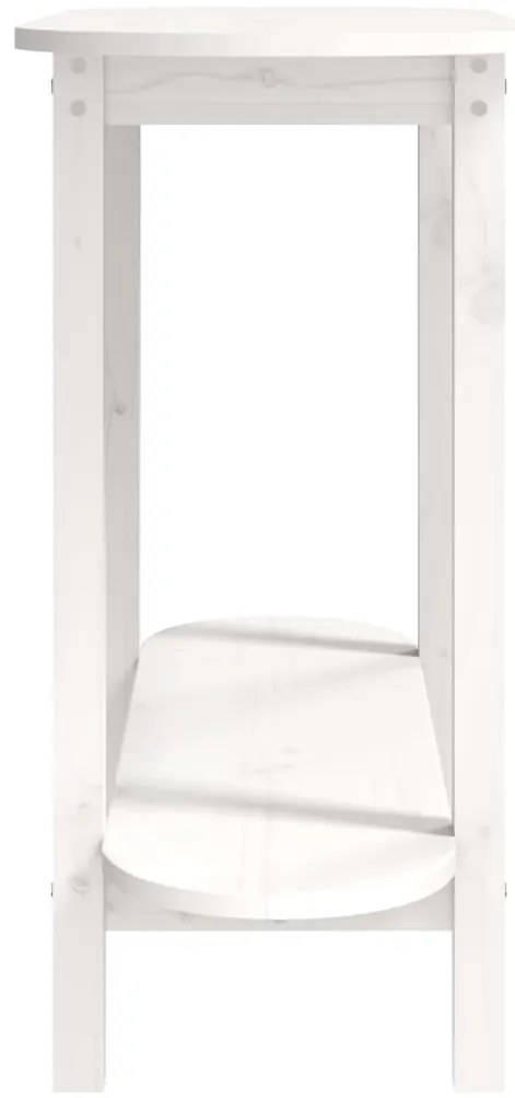 Mesa consola 110x40x80 cm pinho maciço branco