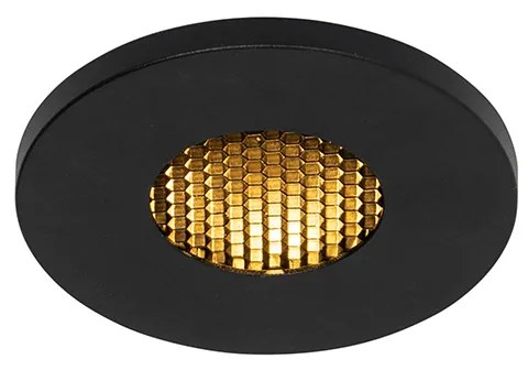 Conjunto de 6 focos embutidos modernos para casa de banho pretos IP54 - Shed Honey