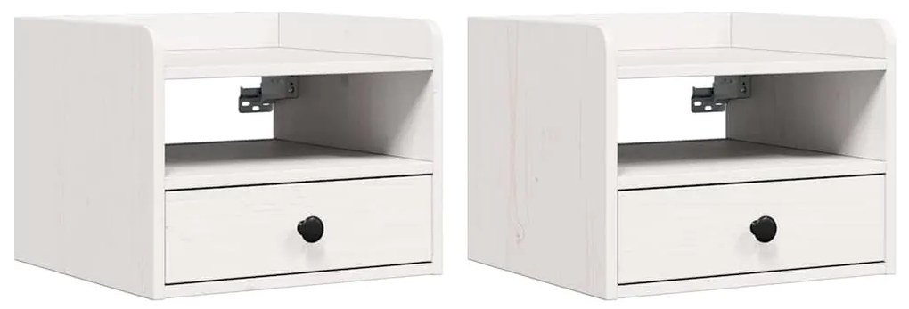 Mesas de cabeceira com gaveta 2 pcs Branco 38 x 36 x 29,5 cm