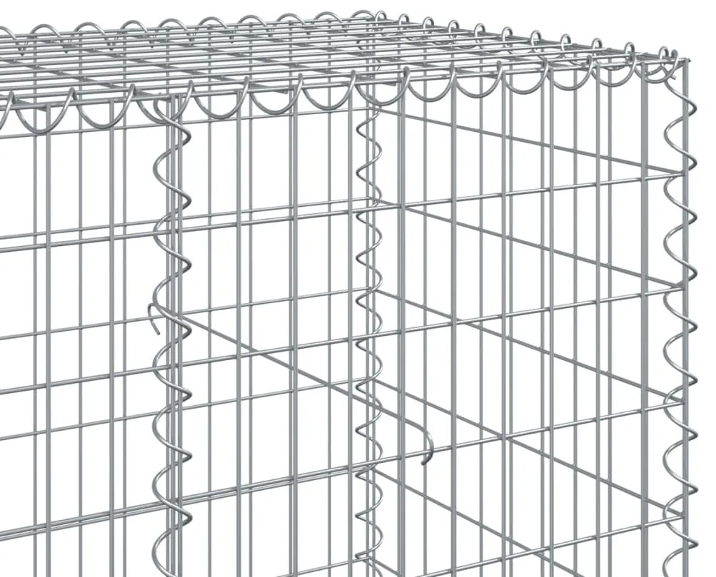 Cesto gabião com cobertura 950x100x100 cm ferro galvanizado