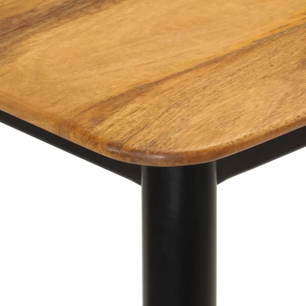 Mesa de jantar 112x52x76 cm madeira de mangueira maciça e ferro