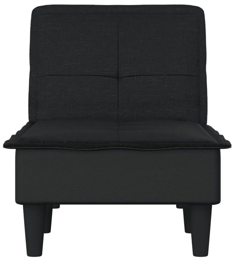 Chaise longue tecido preto