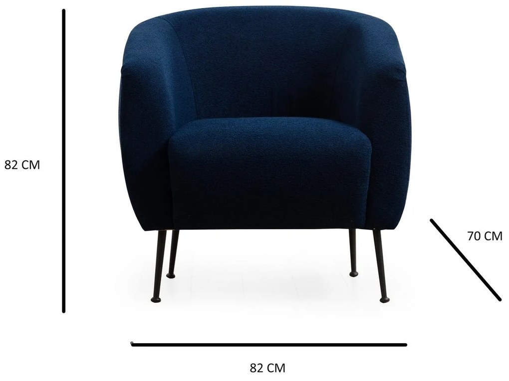Cadeira Wing Eses – Azul – 70 x 82 x 82 cm
