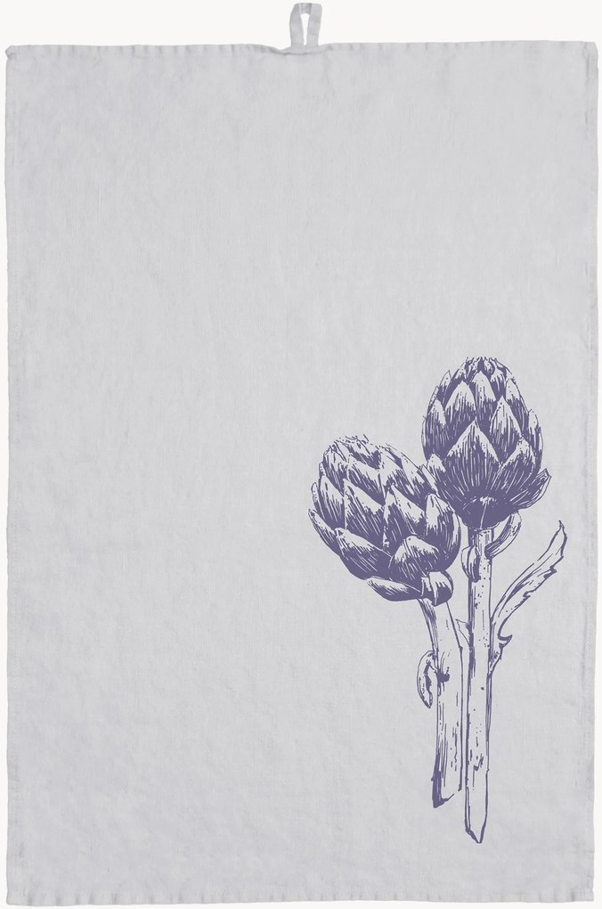 Pano de cozinha artesanal impresso à mão Dalila