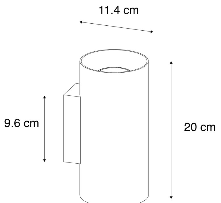 Candeeiro de parede design branco redondo - Sab Design