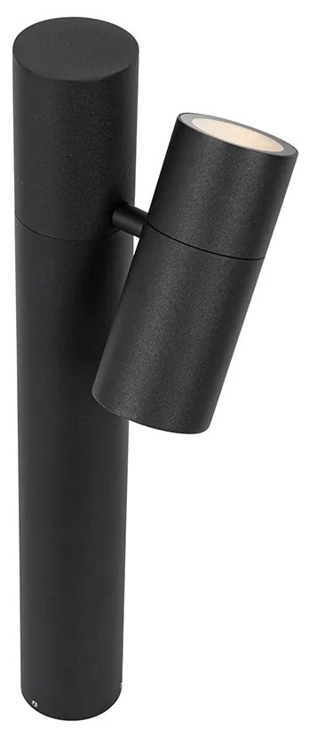 Candeeiro de pé para exterior preto 50cm ajustável - Duo