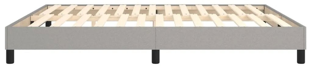Estrutura de cama sem colchão 180x200 cm tecido cinzento-claro