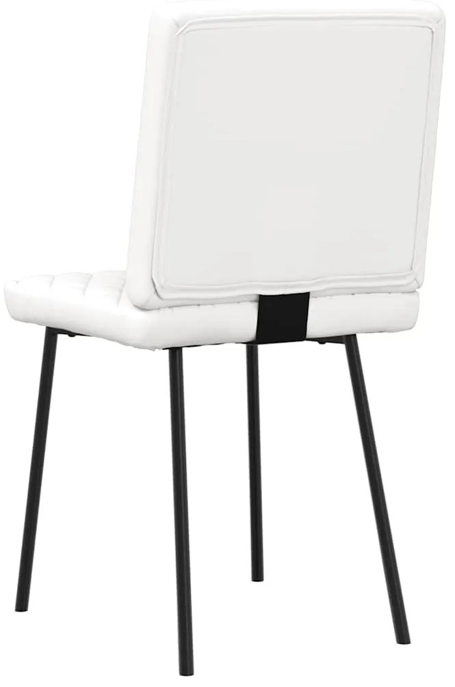 Cadeiras de jantar 2 pcs couro artificial branco