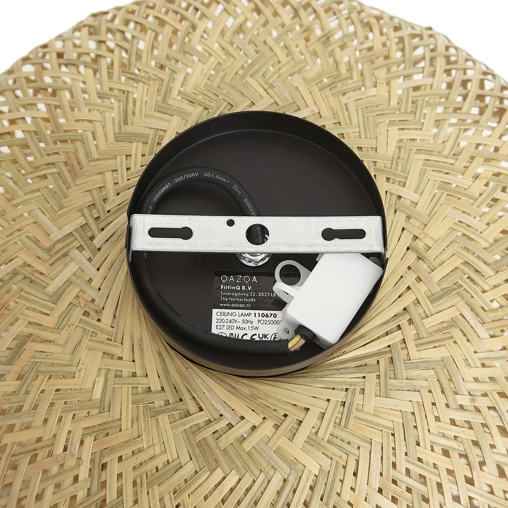 Plafon de teto Japandi Bambu 42cm IP44 - Moana