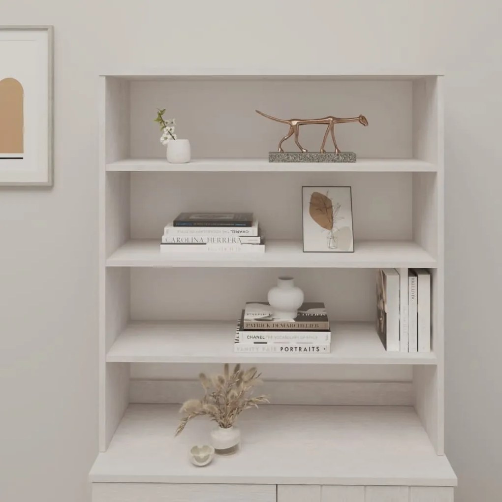 vidaXL Tampo p/ armário alto HAMAR 90x30x100 cm pinho maciço branco