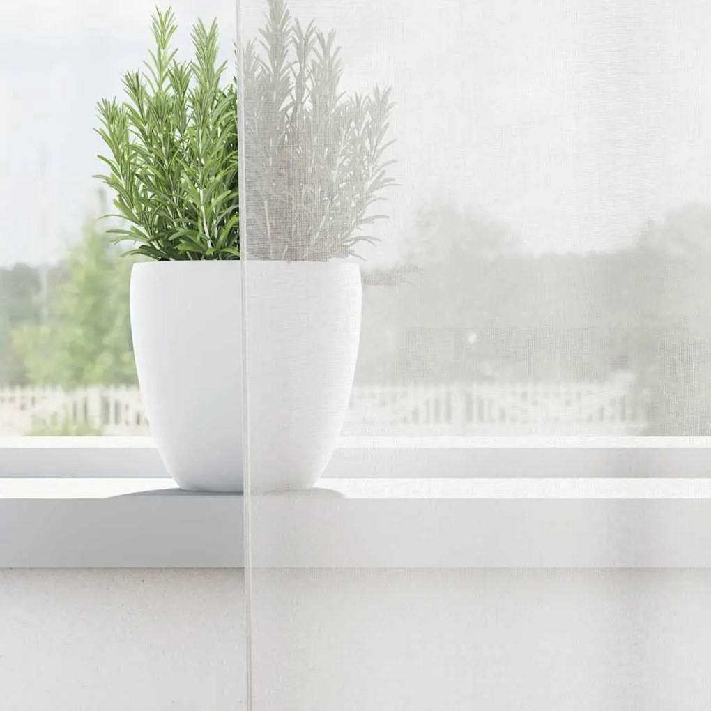 Cortinas de voile com ilhós 2 pcs branco