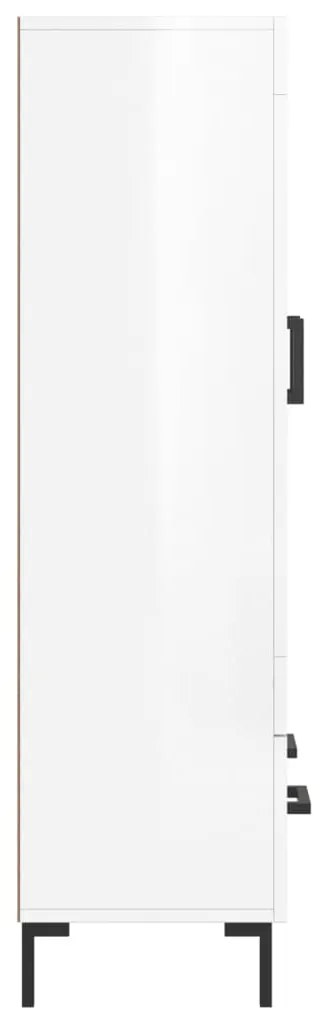 Aparador alto 69,5x31x115 cm derivados madeira branco brilhante