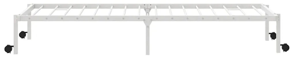 Estrutura de cama sem colchão Dobrável 100x200 cm aço branco