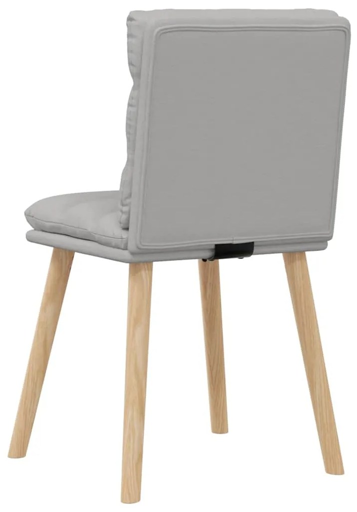 Cadeiras de jantar 4 pcs tecido cinza nuvem