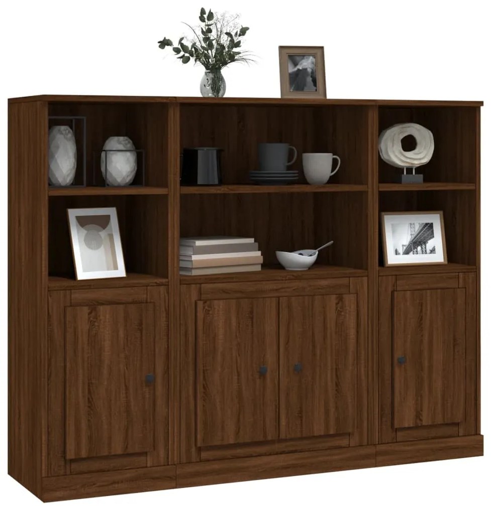 Aparador/Louceiro Pietra de 130 cm - Nogueira - Design Minimalista