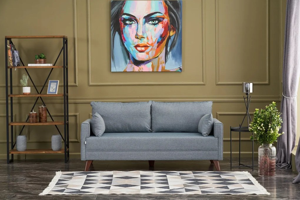 Sofá de 2 Lugares Bella – Azul – 177x85x81 cm