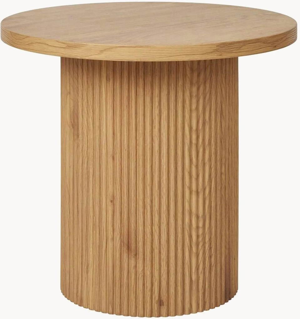 Mesa de apoio redonda com efeito de madeira Boavista