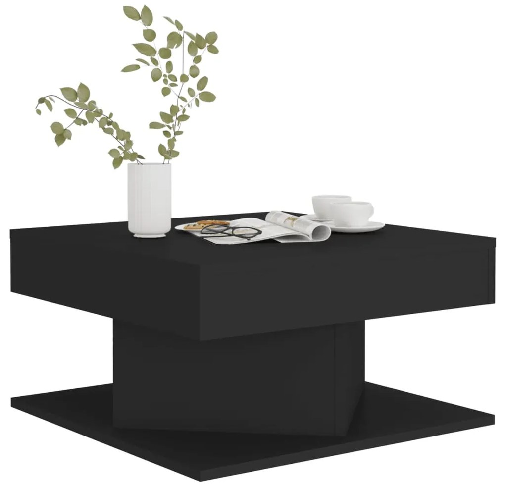 Mesa de centro 57x57x30 cm derivados de madeira preto
